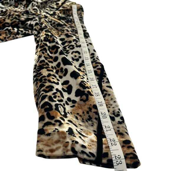 Aris.A Leopard Velvet Shirt Jacket L Fall Layering Y2K Grunge Mob Wife Aesthetic - Picture 7 of 11
